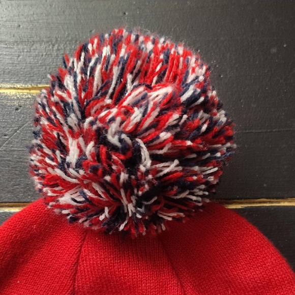 Tommy Hilfiger Red and Navy Knit Hat - Picture 3 of 8